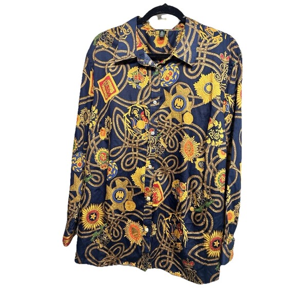 Lauren Ralph Lauren Women's shirt Rope and Gold Medallion Design. Equestrian. - Picture 10 of 12